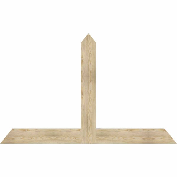 Ekena Millwork Portland Rough Sawn Timber Gable Bracket, Douglas Fir, 72"W x 45"H x 4"D x 6"F, 15/12 Pitch GBW072X45X0406POR00RDF - main